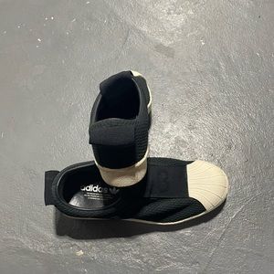 Adidas slip on sneakers, size 8, pre-owned